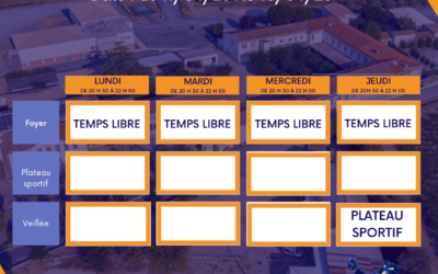 Programme internat 11 au 14 Avril